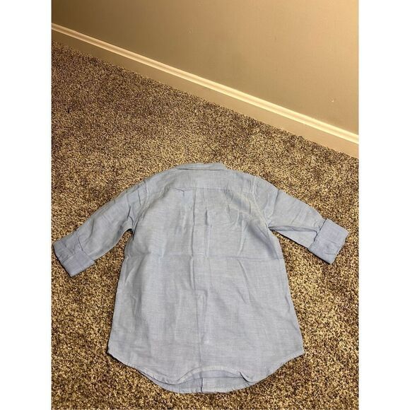 Janie and Jack blue button down shirt size 6 - Picture 2 of 4